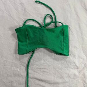 Tiger Friday Child XL Radiance Tie Back Crop Top Green St Patrick's Christmas